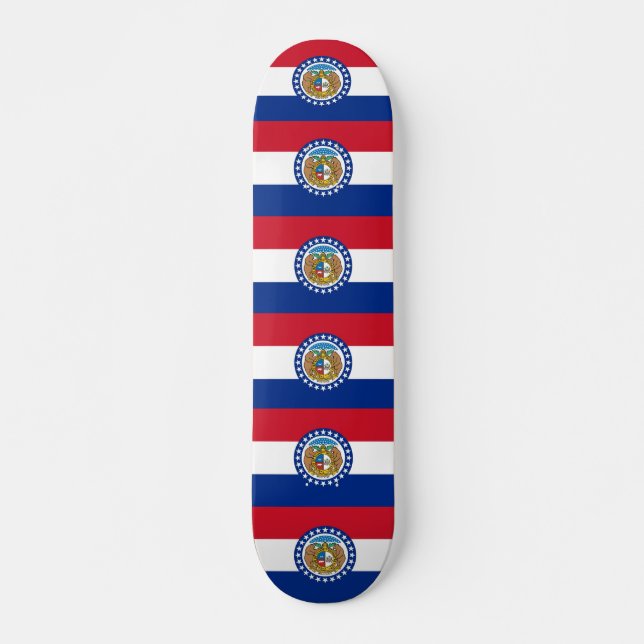 Skateboard avec drapeau du Missouri (Devant)