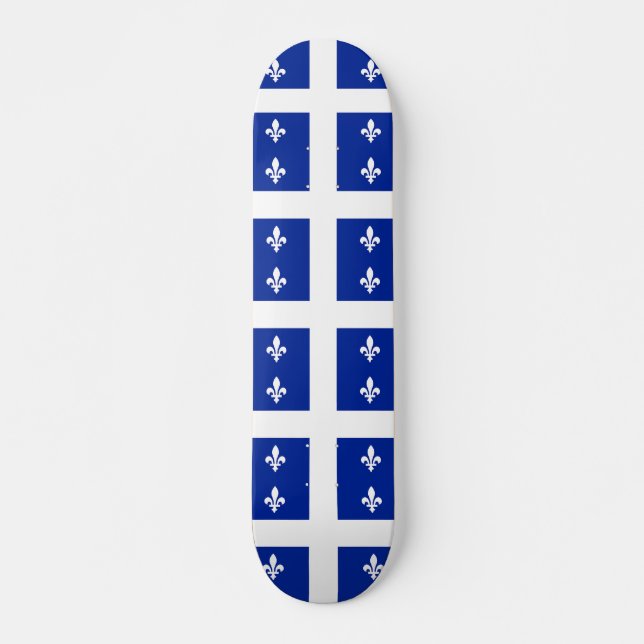 Skateboard avec drapeau du Québec, Canada (Devant)