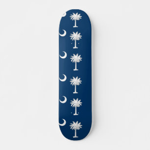 Skateboard avec le drapeau de la Caroline du Sud