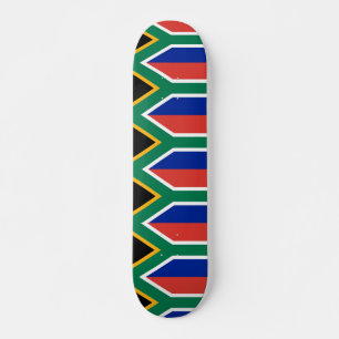Skateboard avec le drapeau de l'Afrique du Sud