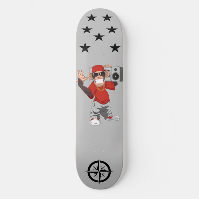 Skateboard Avec un singe créatif et beau (Recto)
