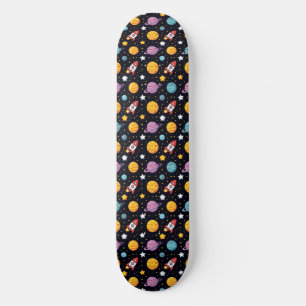 Skateboard Aventure spatiale colorée