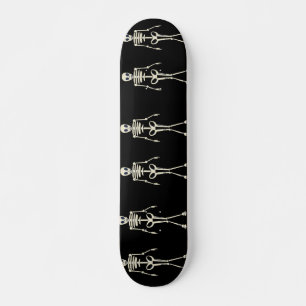 Skateboard Avoir Une Halloween Éffrayante, Halloween Squelett