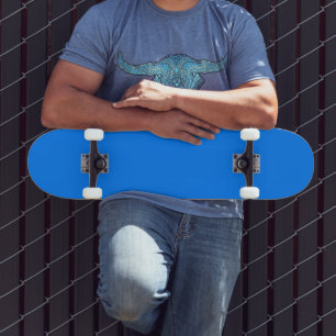 Skateboard Azure Solid Color Personnaliser It