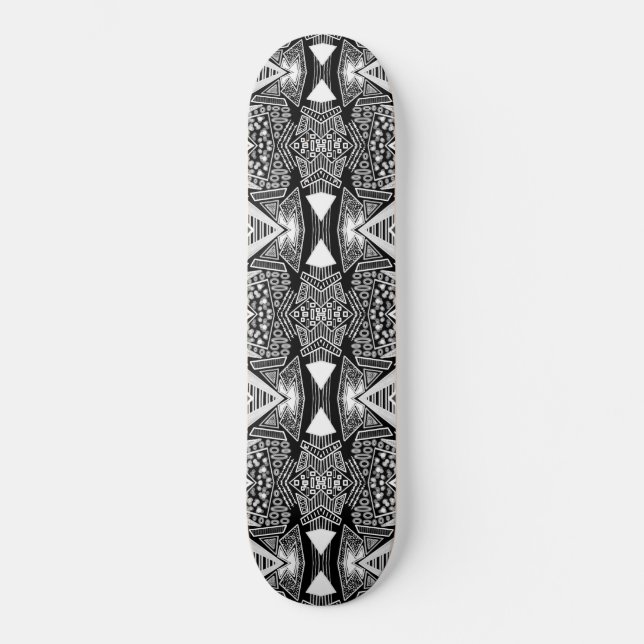 Skateboard B Et W Runway Mode Motif Inspiré Patinage (Recto)