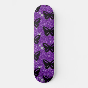 Skateboard Babflies Purple Glitter Fly Insect Animals