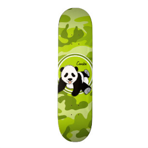 Skateboard Baby Panda ; camo vert vif, camouflage