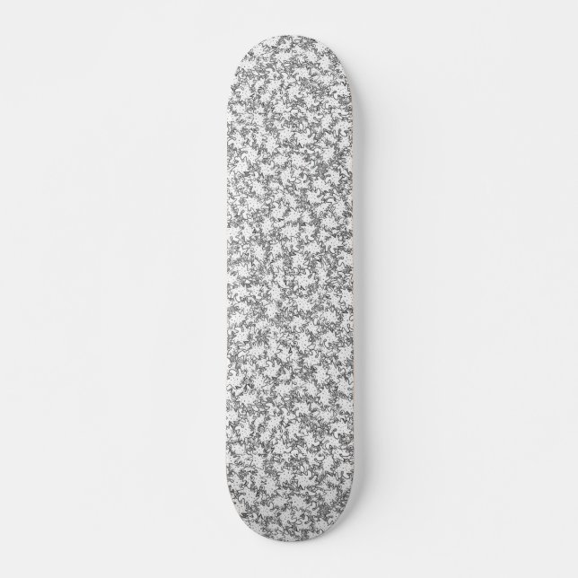 Skateboard Bactéries en noir et blanc motif (Devant)