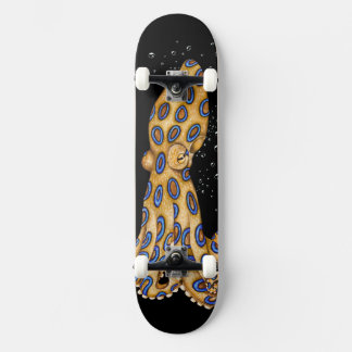 Skateboard Bague bleue Octopus et l'art des bulles