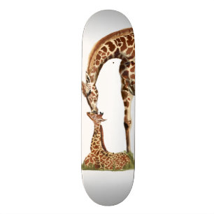 Skateboard Baisers de girafe et de veau de bébé