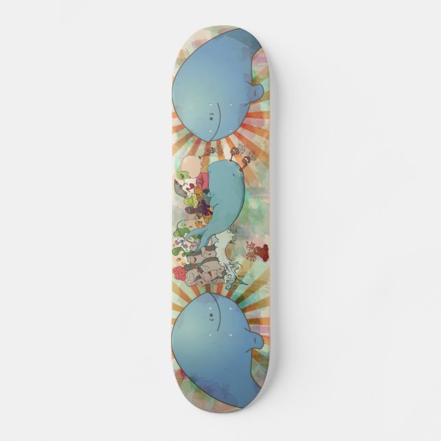 Skateboard Baleine d'un bon temps (Recto)