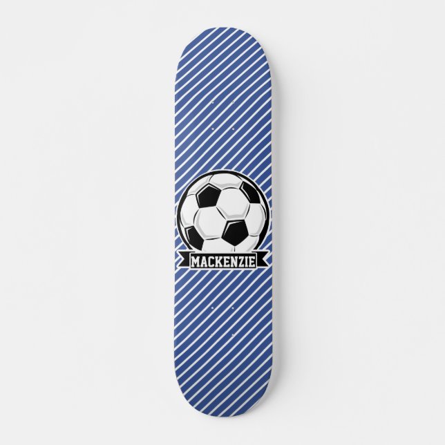 Skateboard Balle de Football, Bleu & Blancs, Sports (Devant)