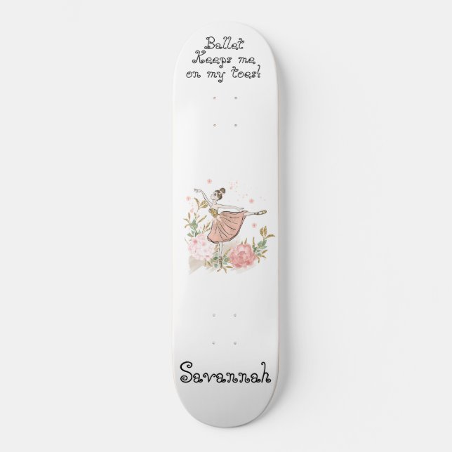 Skateboard Ballerina cadeau, ballet skate (Recto)