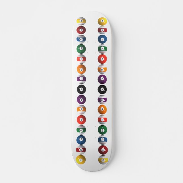 Skateboard Ballons de piscine / Billard : Skate sur mesure (Devant)