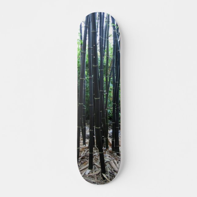 Skateboard bambou noir - customisé (Devant)