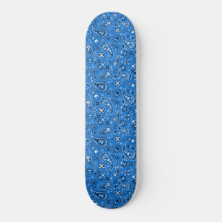 Skateboard Bandana bleu classique Paisley