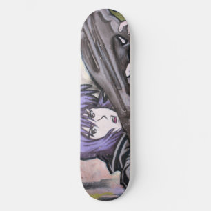 Skateboard Bande dessinée colorée d'art de rue
