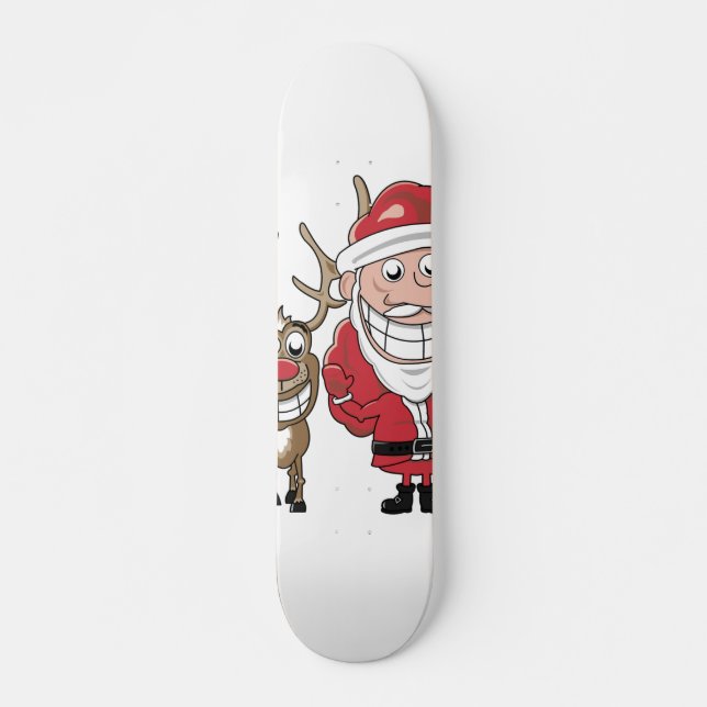 Skateboard Bande dessinée Père Noël et (Devant)