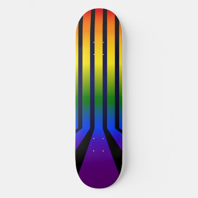 Skateboard Bandes arc-en-ciel (Recto)