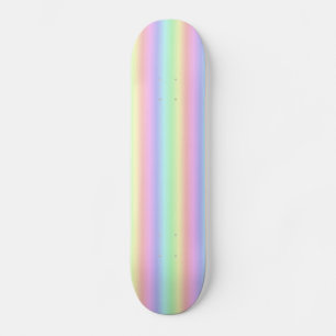 Skateboard Bandes arc-en-ciel pastel - Motif