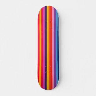 Skateboard Bandes de style arc-en-ciel coloré
