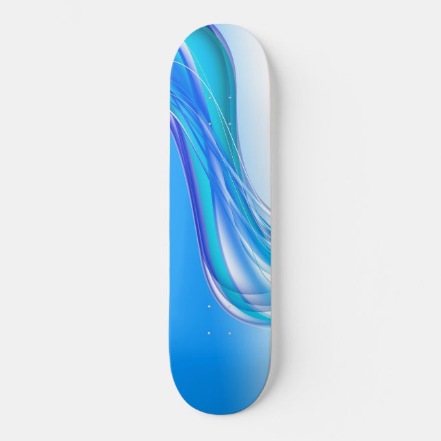 Skateboard Bannière Arrière - plan bleu Abstrait (Recto)