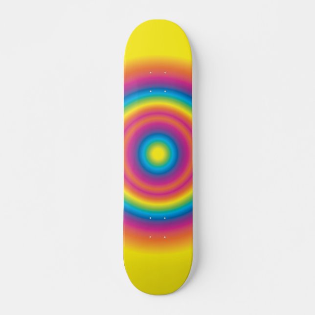 Skateboard Barre ronde Arc-en-ciel (Devant)