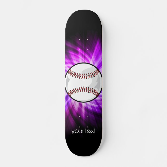 Skateboard Base-ball pourpre ; Le base-ball (Recto)