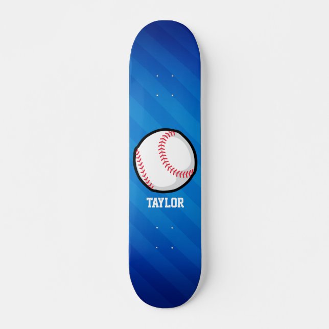 Skateboard Baseball; Royal Blue Stripes (Devant)