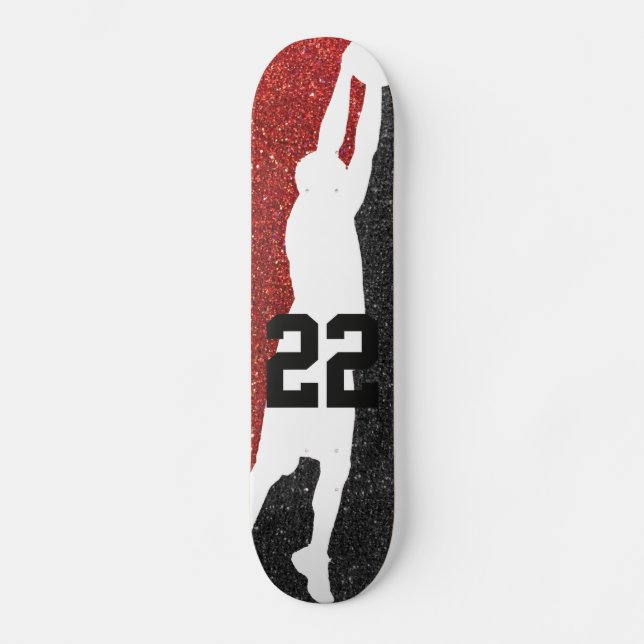 Skateboard Basketball Team Sports Parties scintillant Lycée (Recto)