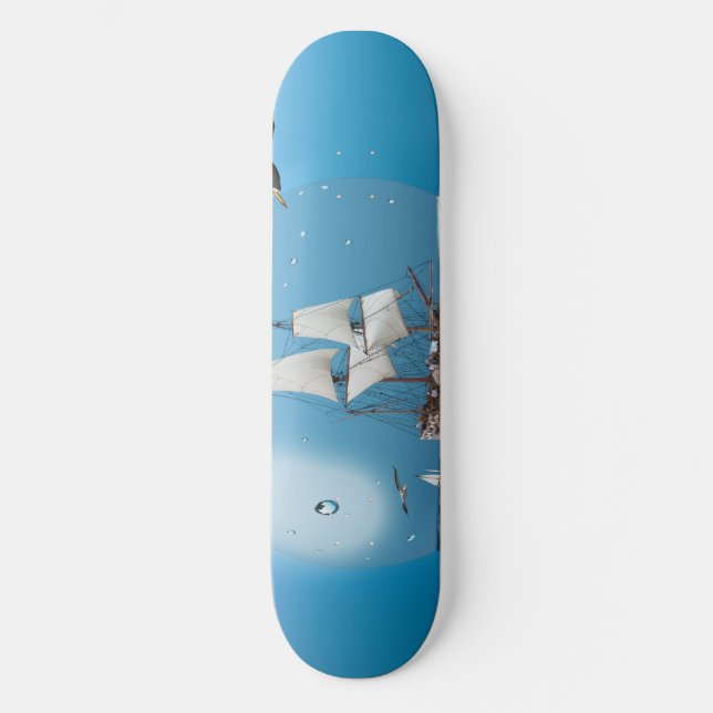 Skateboard Bateau dans une ampoule (Recto)