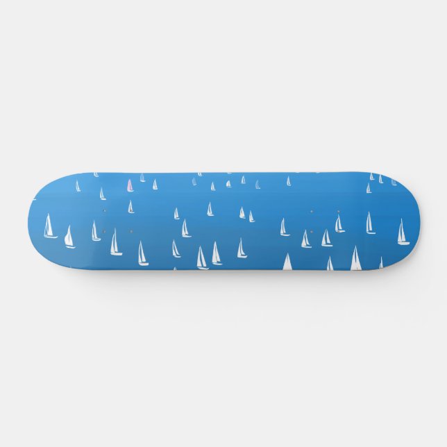 Skateboard Bateaux à voile en mer bleu profond - Regatta Bate (Horz)