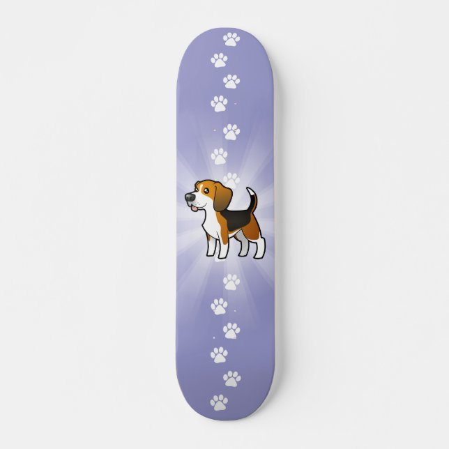 Skateboard Beagle de bande dessinée (Devant)