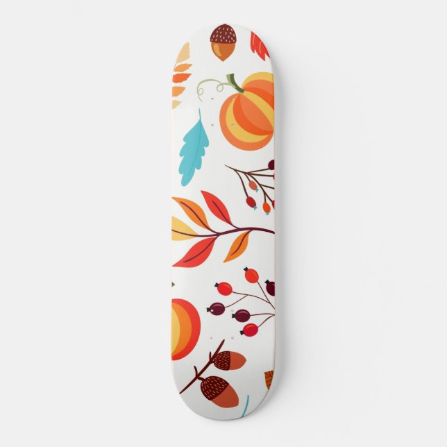 Skateboard Beau Motif d'automne (Recto)