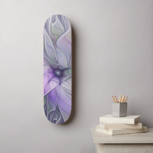 Skateboard Beauté étonnante Fleur d'art Abstrait fractal mode
