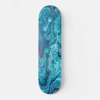 Skateboard Bébé bleu 2 bleu acrylique Abstrait Planche de ska