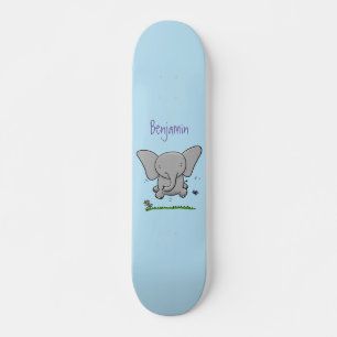 Skateboard Belle adorable dessin d'éléphant bébé