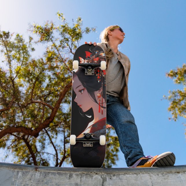 Skateboard Belle Anime Geisha (Extérieur 1)