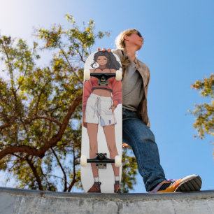 Skateboard Belle fille Sport Anime