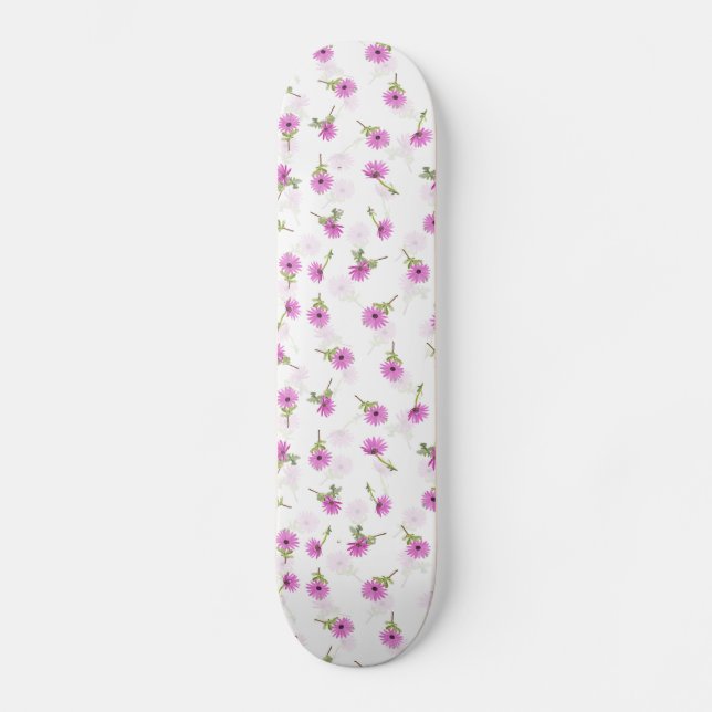 Skateboard Belle Lavande Purple Daisy Design Flower (Recto)