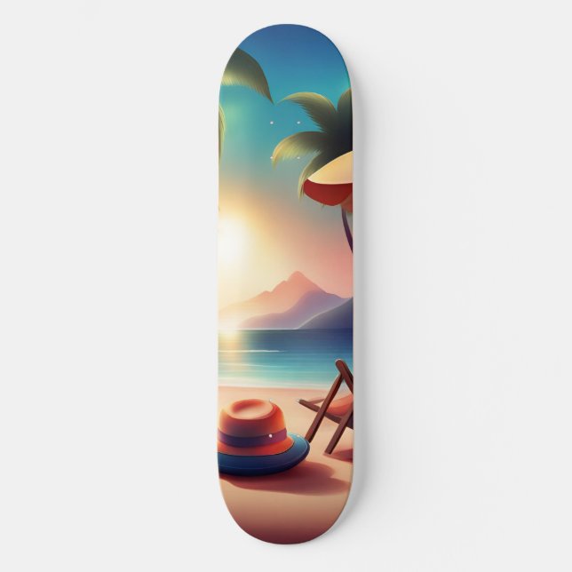 Skateboard belle plage (Recto)