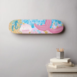 Skateboard Belle Queue de sirène rose