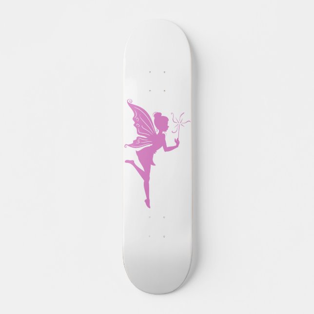 Skateboard Belle silhouette de fée fille (Devant)