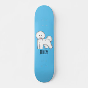 Skateboard Bichon frise dog dessin animé