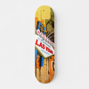 Skateboard Bienvenue sur le panneau vintage de Las Vegas Neva