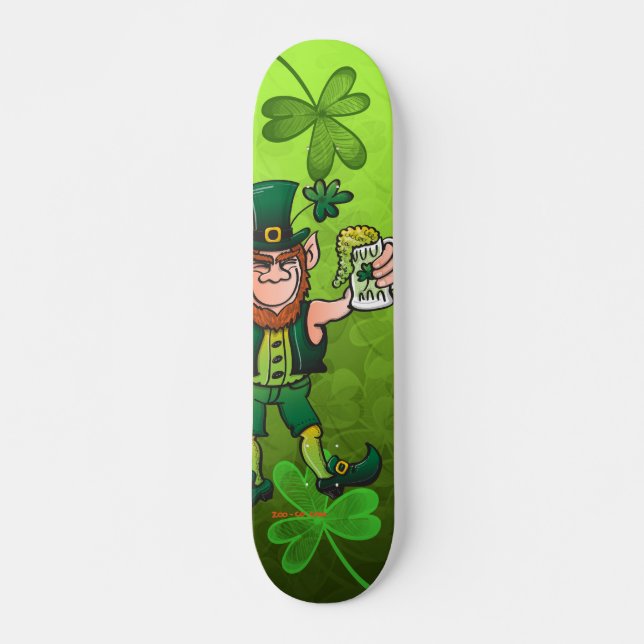 Skateboard Bière potable de lutin du jour de Patrick de saint (Devant)