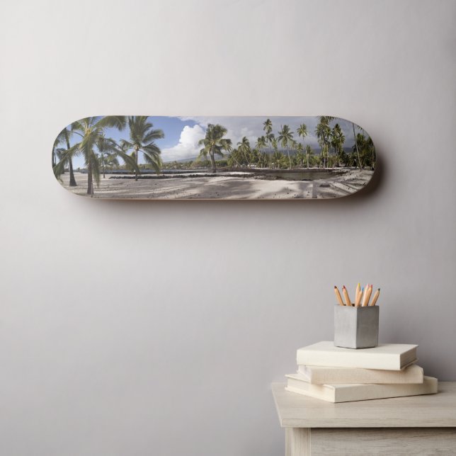 Skateboard Big Island Hawaii Tropical Beach Palms Panorama (Art mural (Horz))