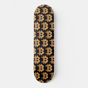 SKATEBOARD BITCOIN LETTER B VINTAGE CRYPTOCURRENCY  