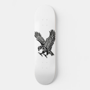 Skateboard - Black and white Eagle