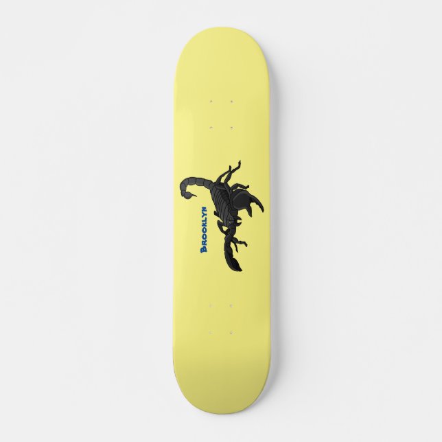 Skateboard Black hungry scorpion (Devant)